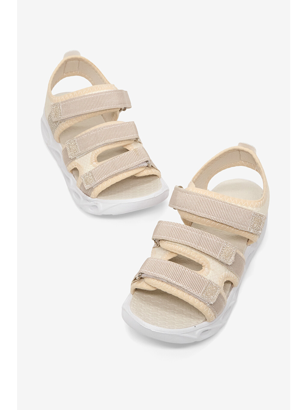 Kahverengi Çocuk Unisex Sedef Çoçuk Renkli Rahat Kalıp Sandalet