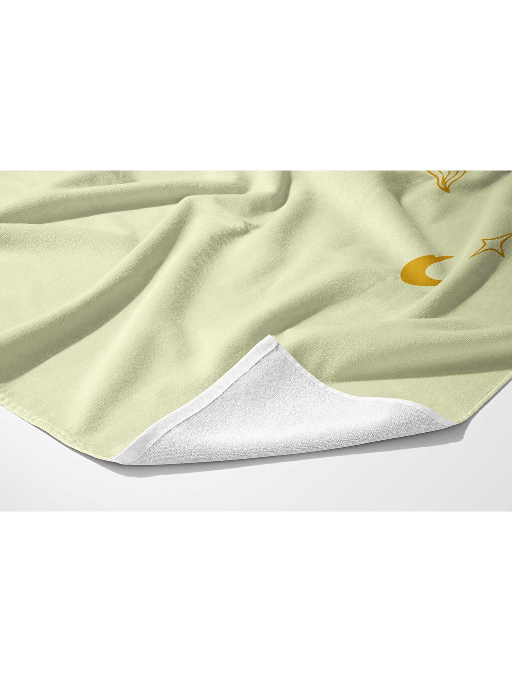 Beyaz Güneş Desen Dijital Baskı Plaj Havlusu 75x150-1