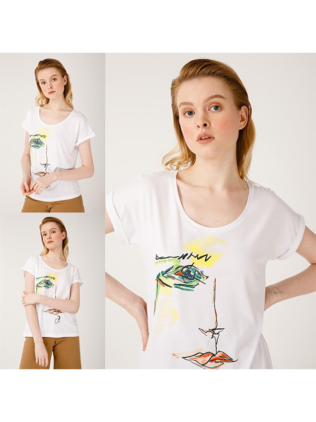 Beyaz Green Face T-Shirt-5