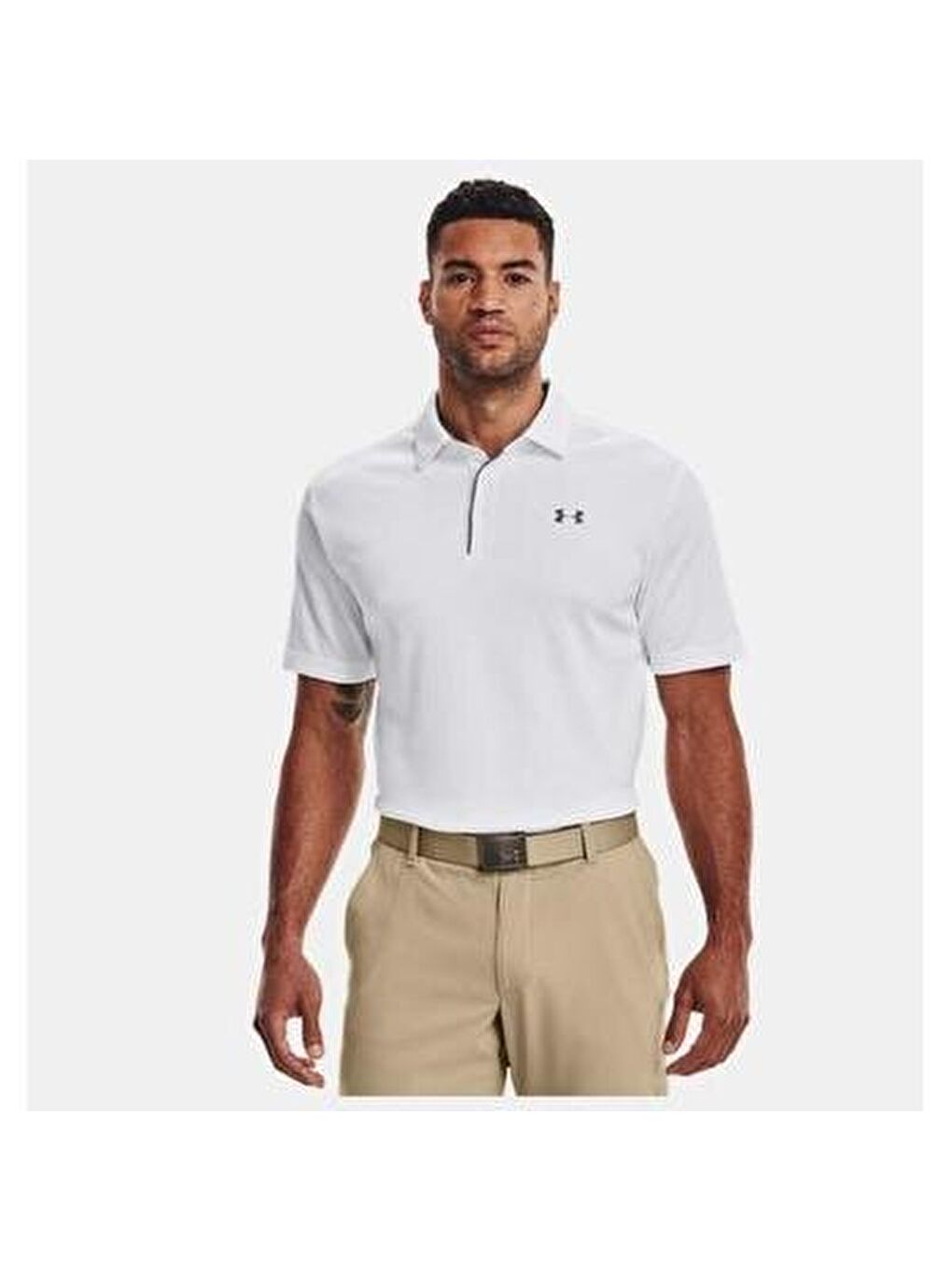 Tech Erkek Beyaz Polo Yaka Tişört