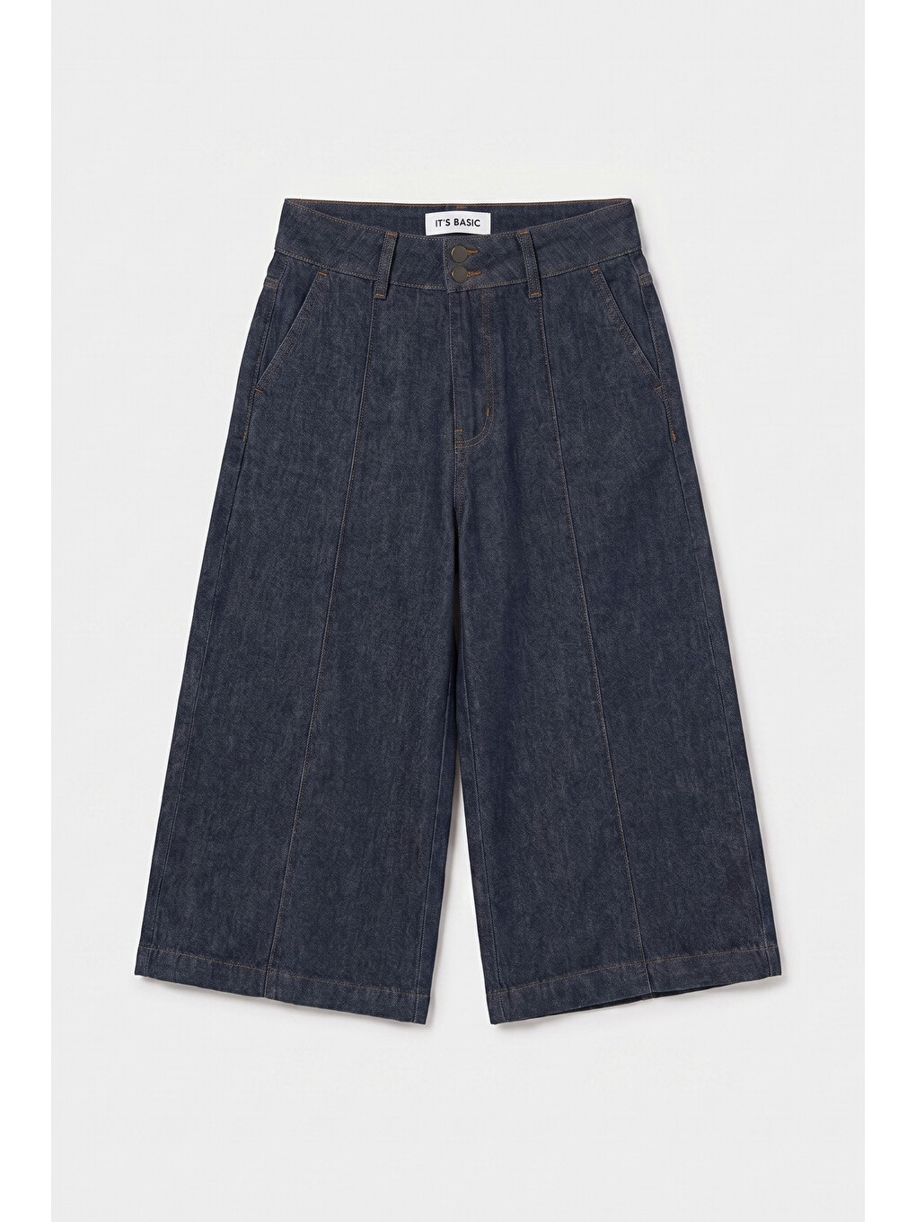 Kadın İndigo Selvedge 7w6-50 Maxi Denim Bermuda Jort