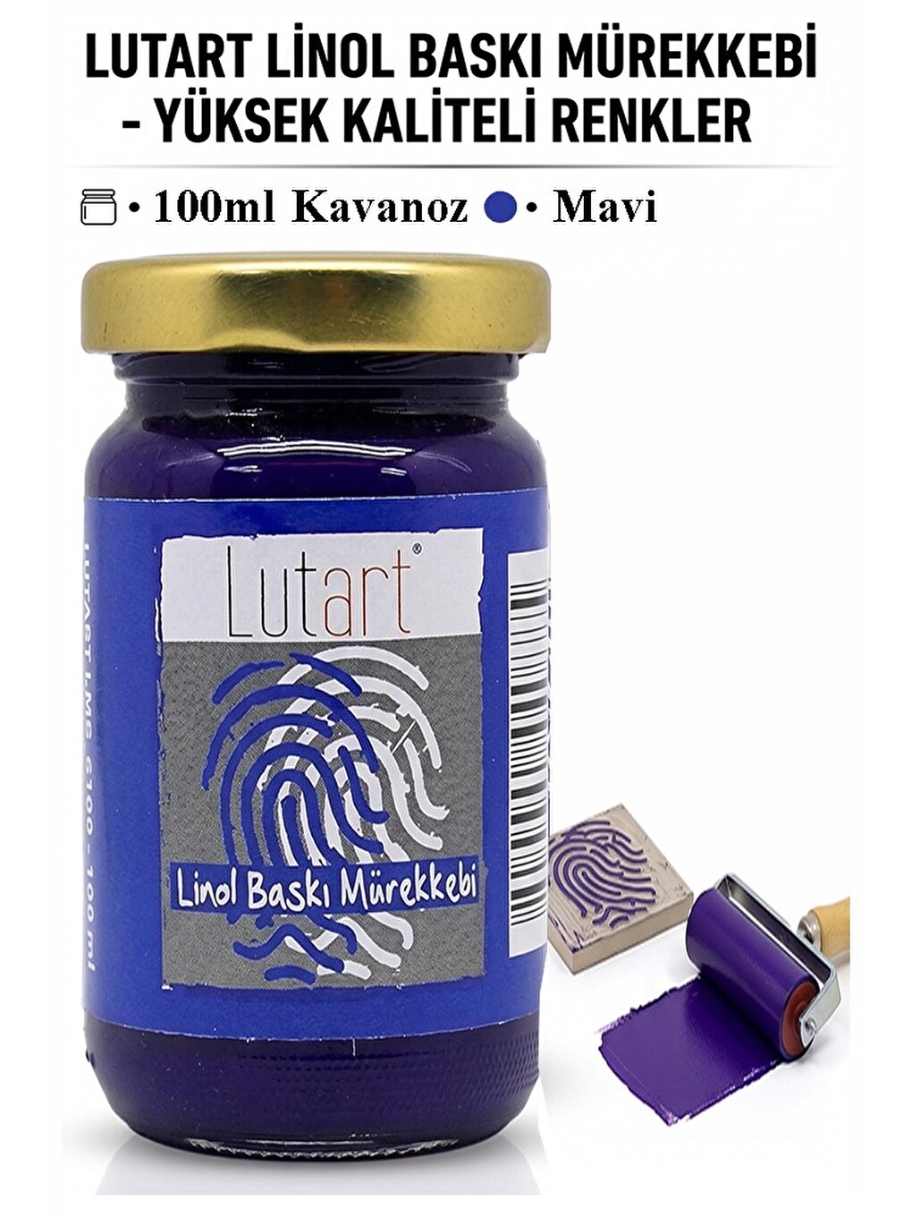Linol Mürekkebi 100 Ml 1 Adet Lutart Linol Baskı Boya Mürekkebi Blok Baskı Sanat Su Bazlı Matbaa Mür