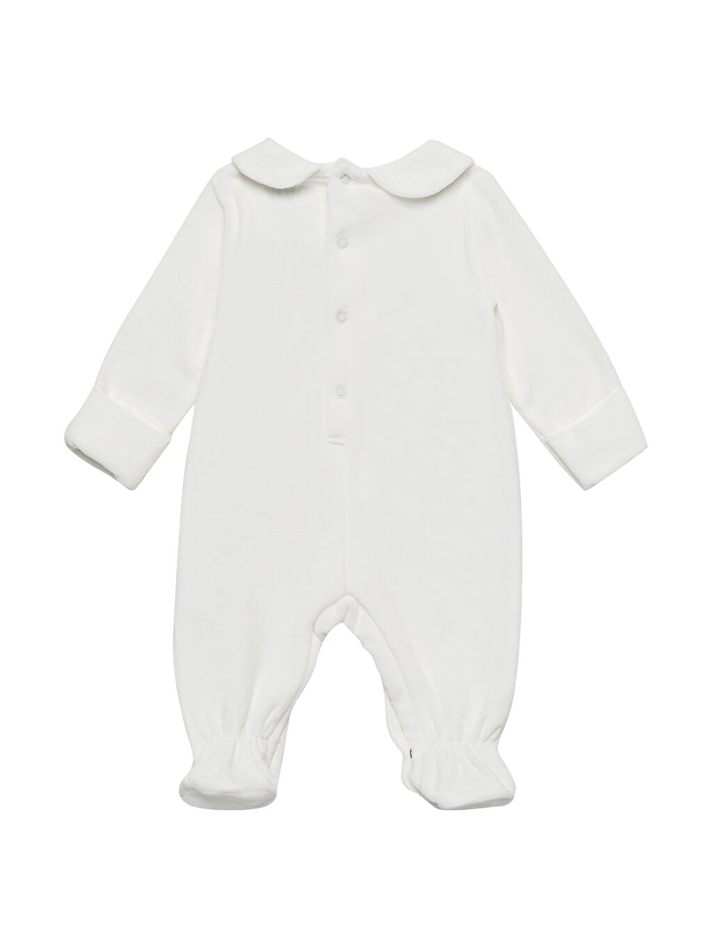 Pembe Kız Bebek Kadife Tulum-3