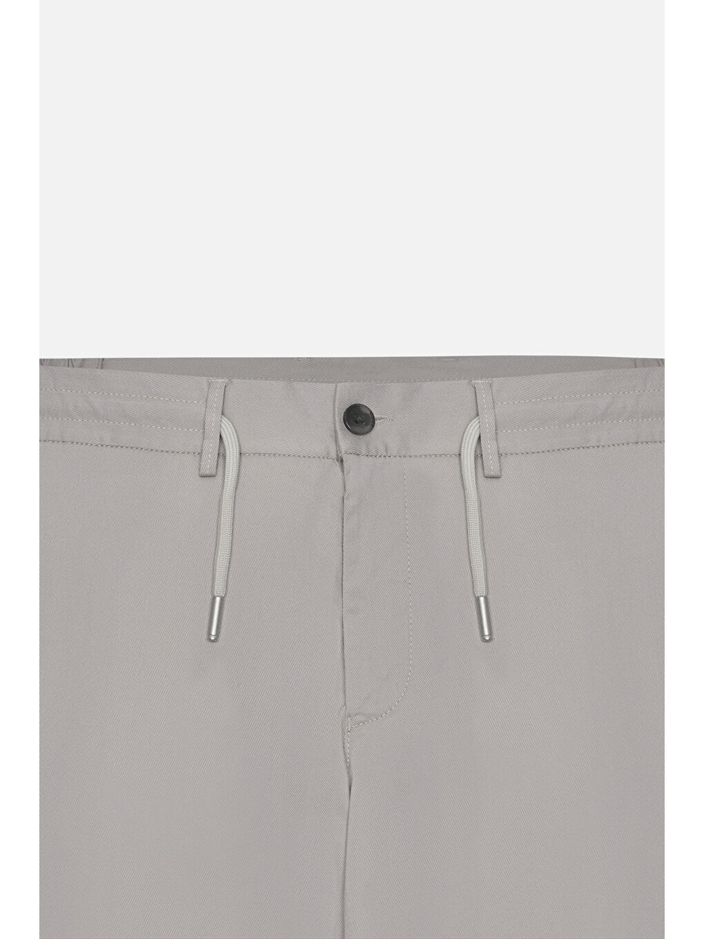 Erkek Açık Gri Slim Fit Dar Kesim Yan Cepli Desenli Beli Lastikli Pantolon-5