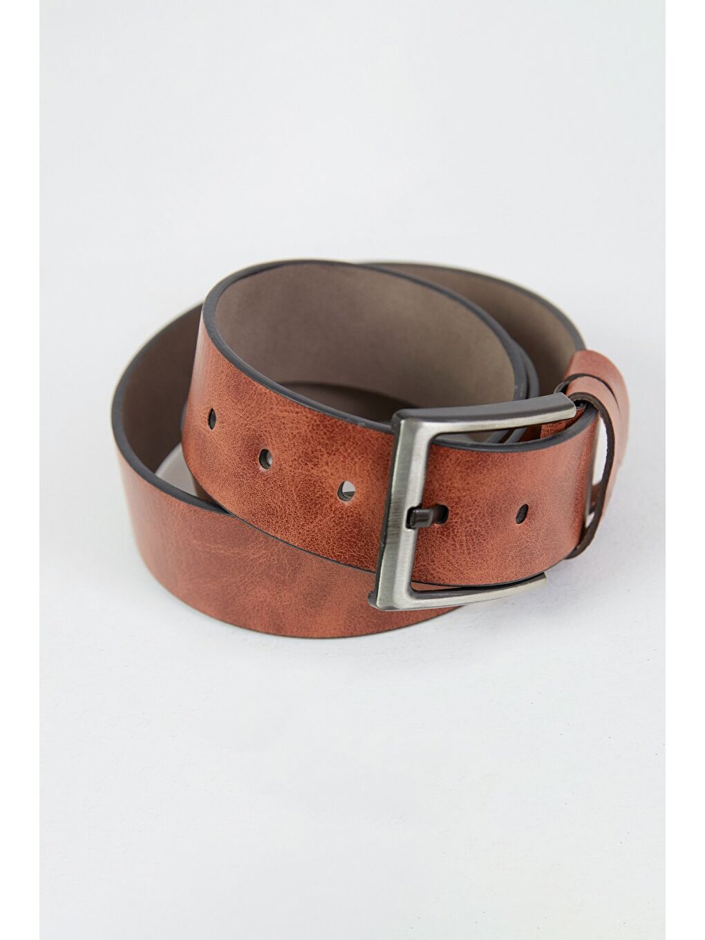 Kahverengi Spor Suni Deri Kemer