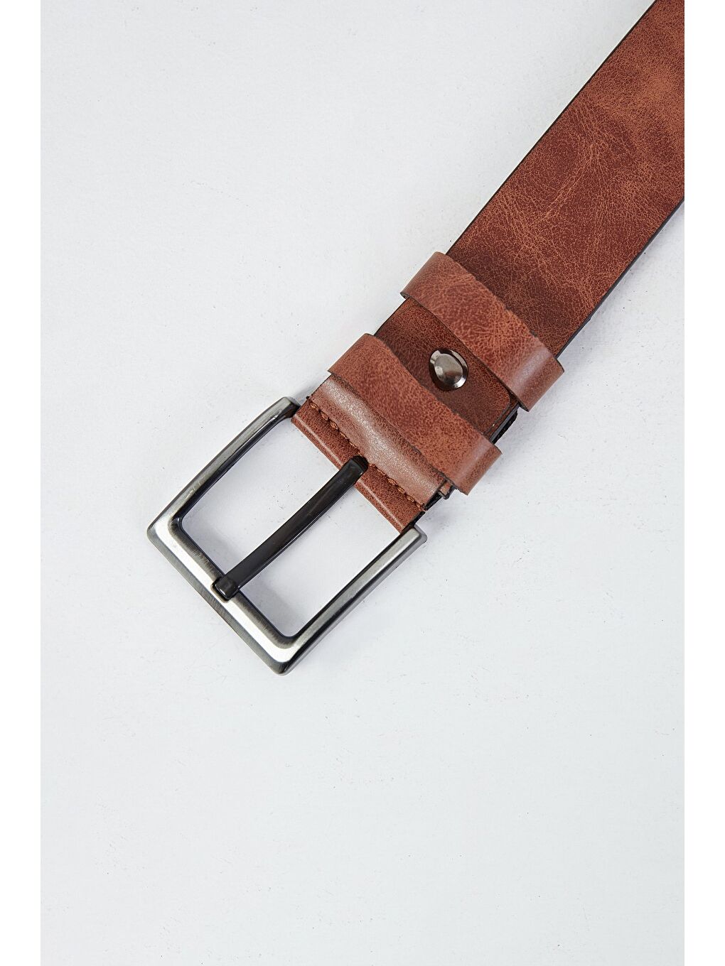 Kahverengi Spor Suni Deri Kemer-1