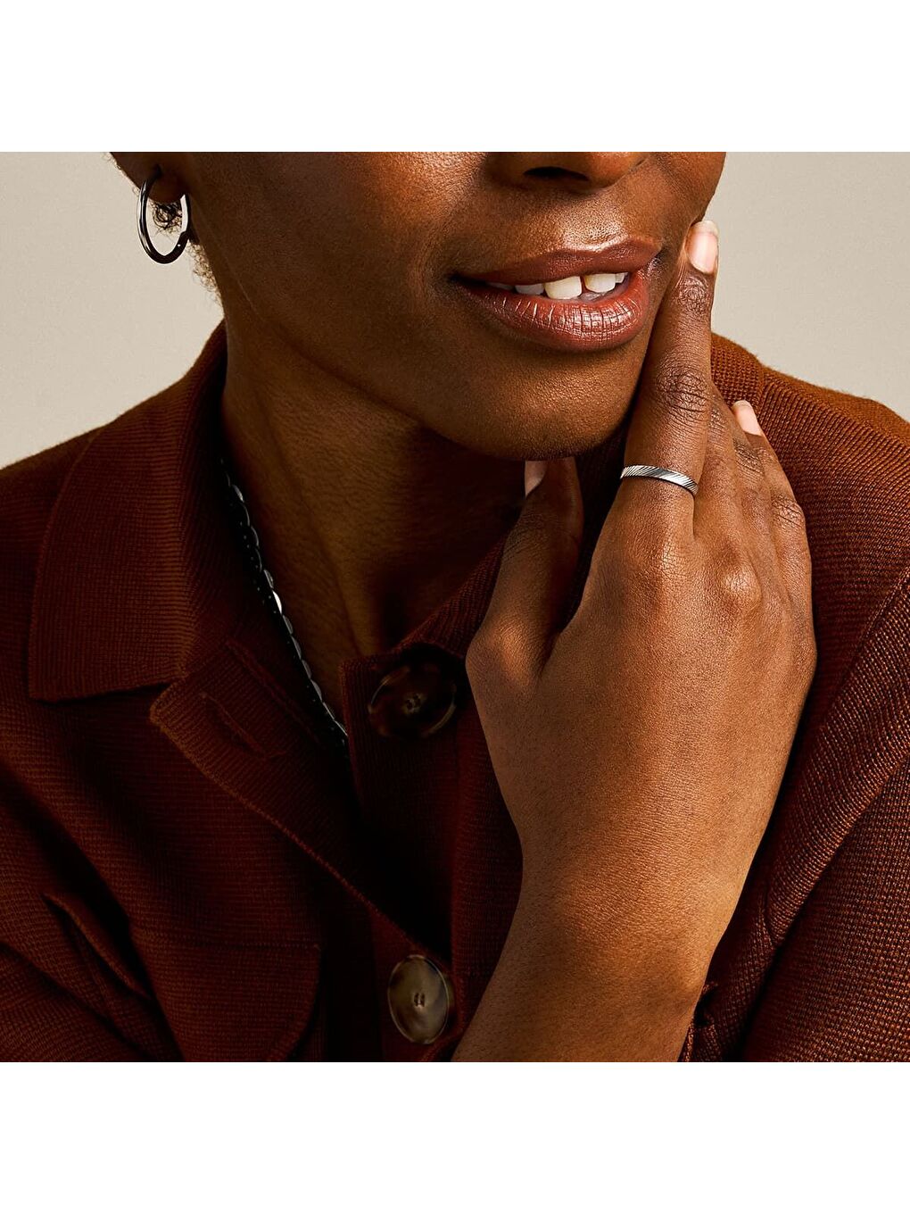 Gri JF04757-040502 Kadın Yüzük (49 mm)-4