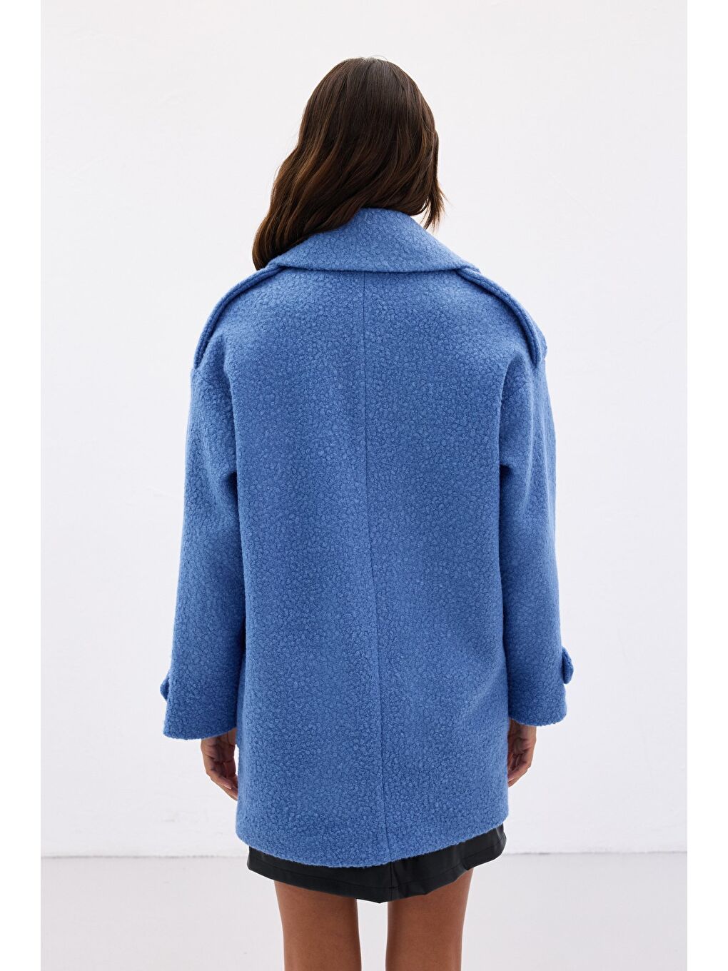 Buklet Kısa Kaban - Mavi-7