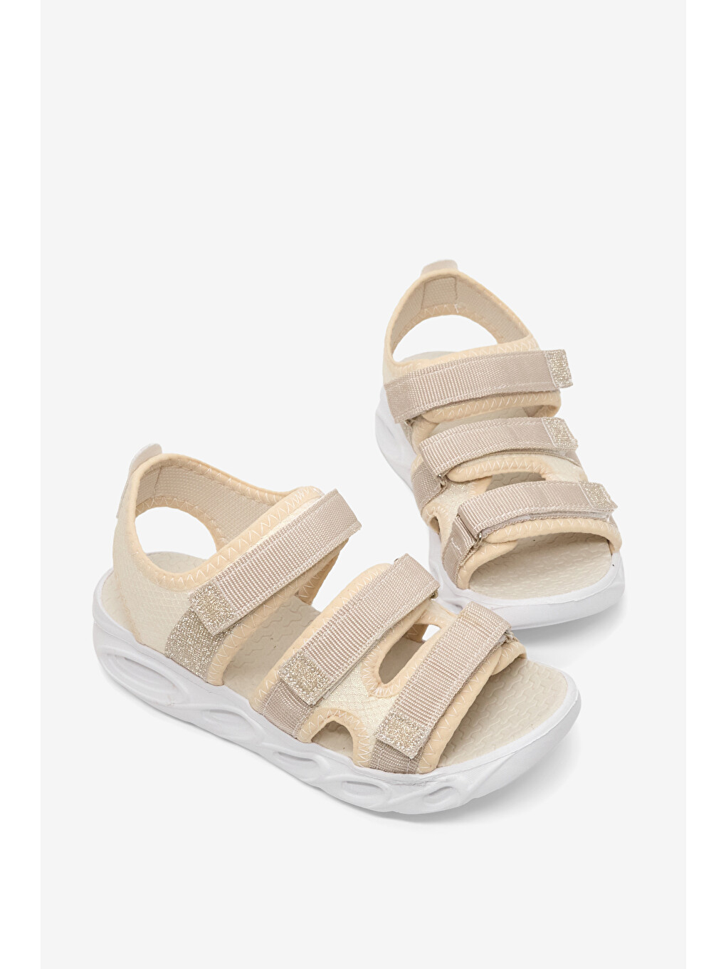 Kahverengi Çocuk Unisex Sedef Çoçuk Renkli Rahat Kalıp Sandalet-3