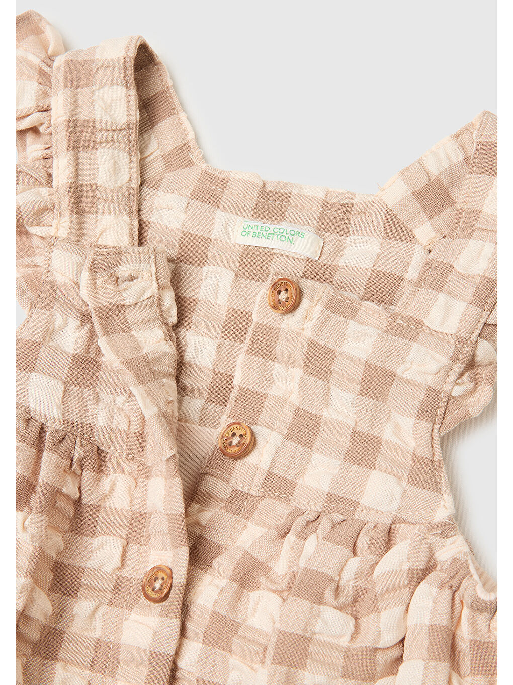 Karışık Bebek Fırfırlı Askılı Nakışlı Muslin Elbise-2