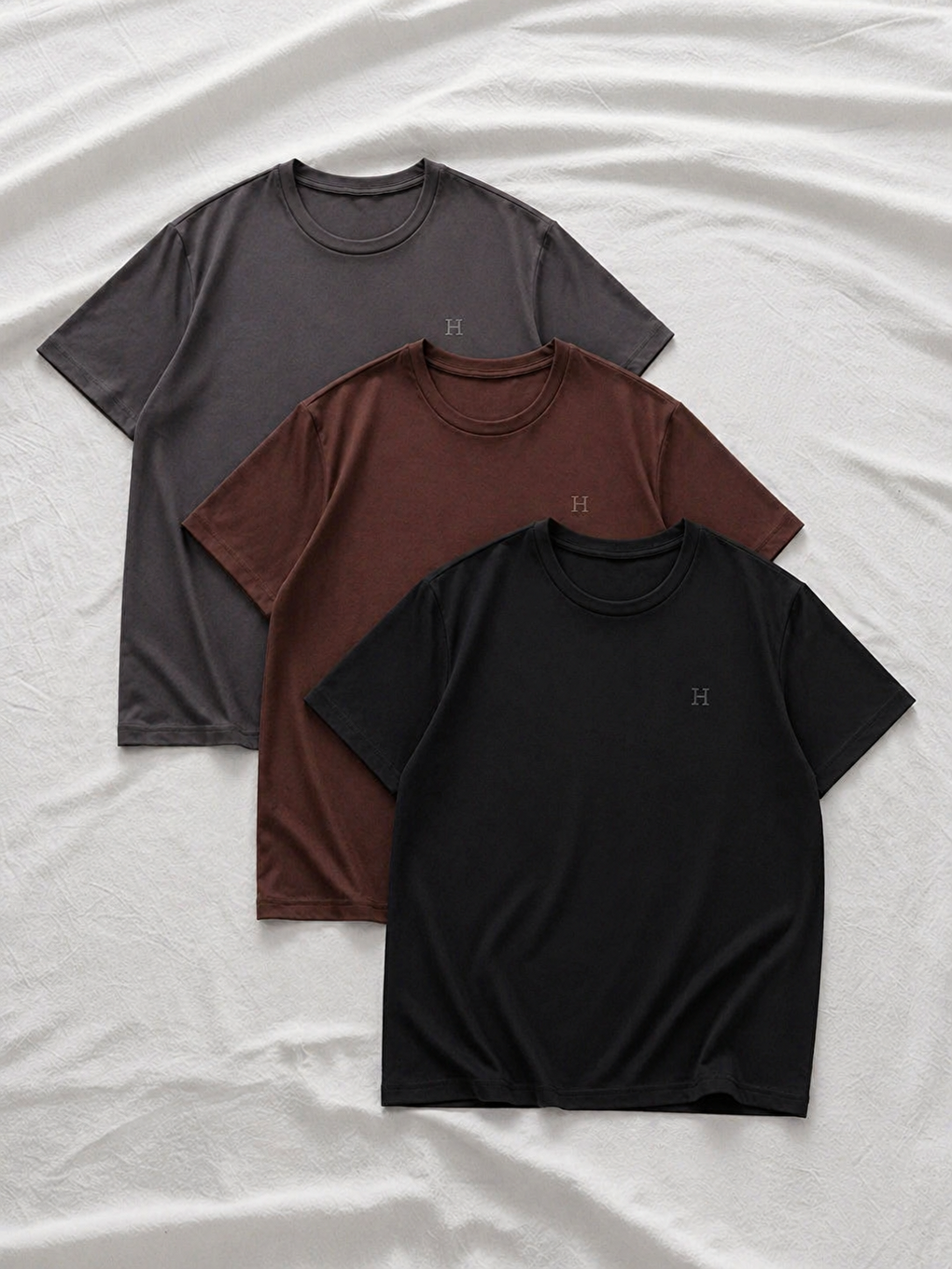 Siyah 3 Adet Erkek Yazlık Baskılı Slim Fit Kısa Kollu Tişört