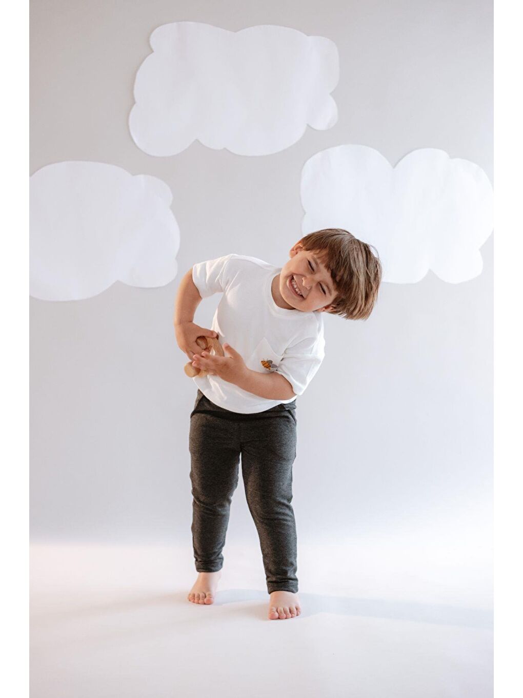 Erkek Çocuk Düz Paça Eşofman Altı 762 Antrasit-3