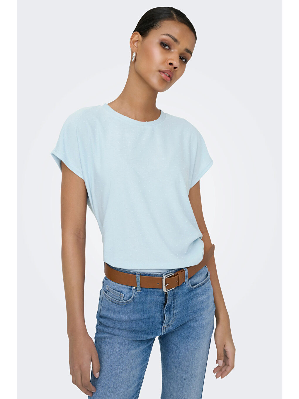 Mavi Onlmolly Relaxed Fit Bisiklet Yaka Kadın T Shirt 15368563-1