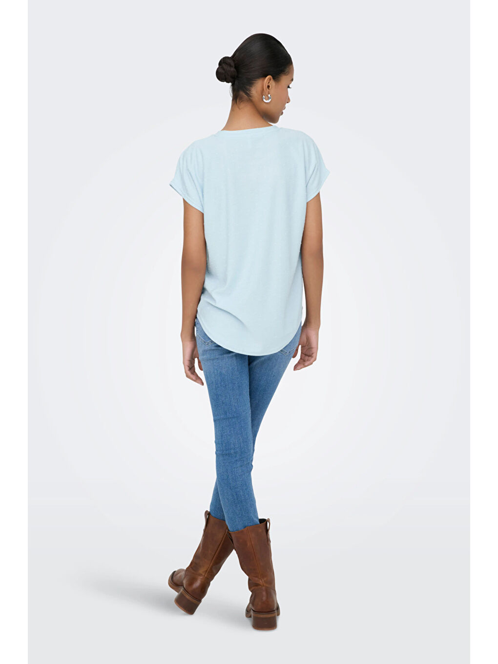 Mavi Onlmolly Relaxed Fit Bisiklet Yaka Kadın T Shirt 15368563-4