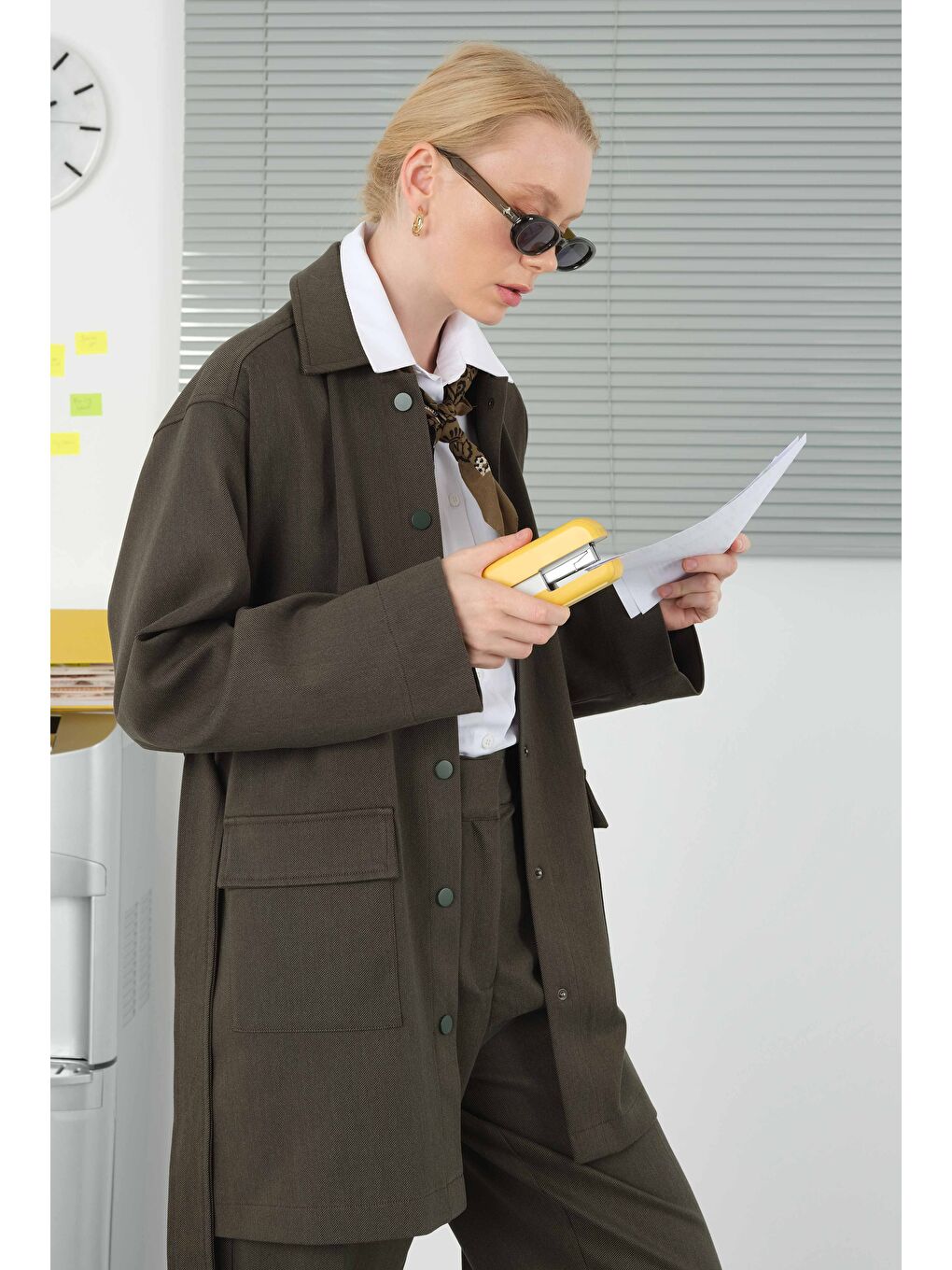 Gömlek Yaka Ceket Orman Yeşili-1