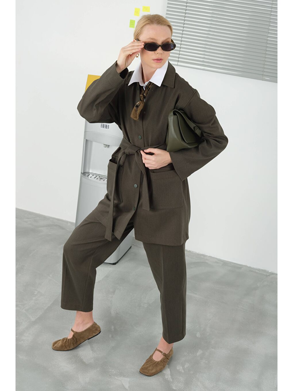 Gömlek Yaka Ceket Orman Yeşili-2