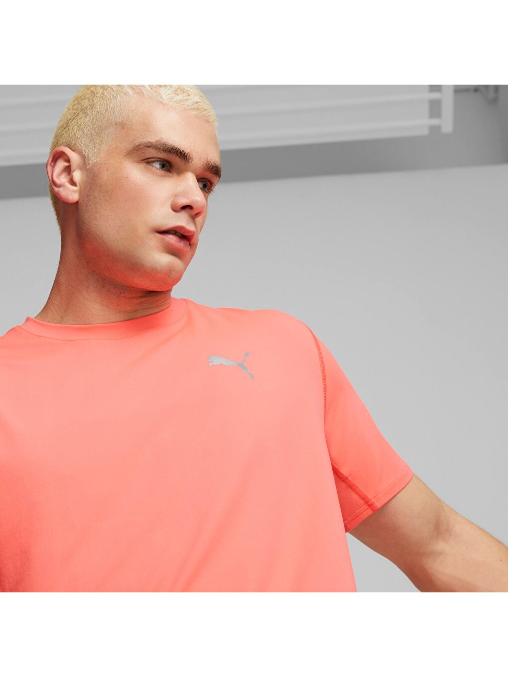 Kırmızı Cloudspun Erkek Kısa Kollu Koşu Tişört-3