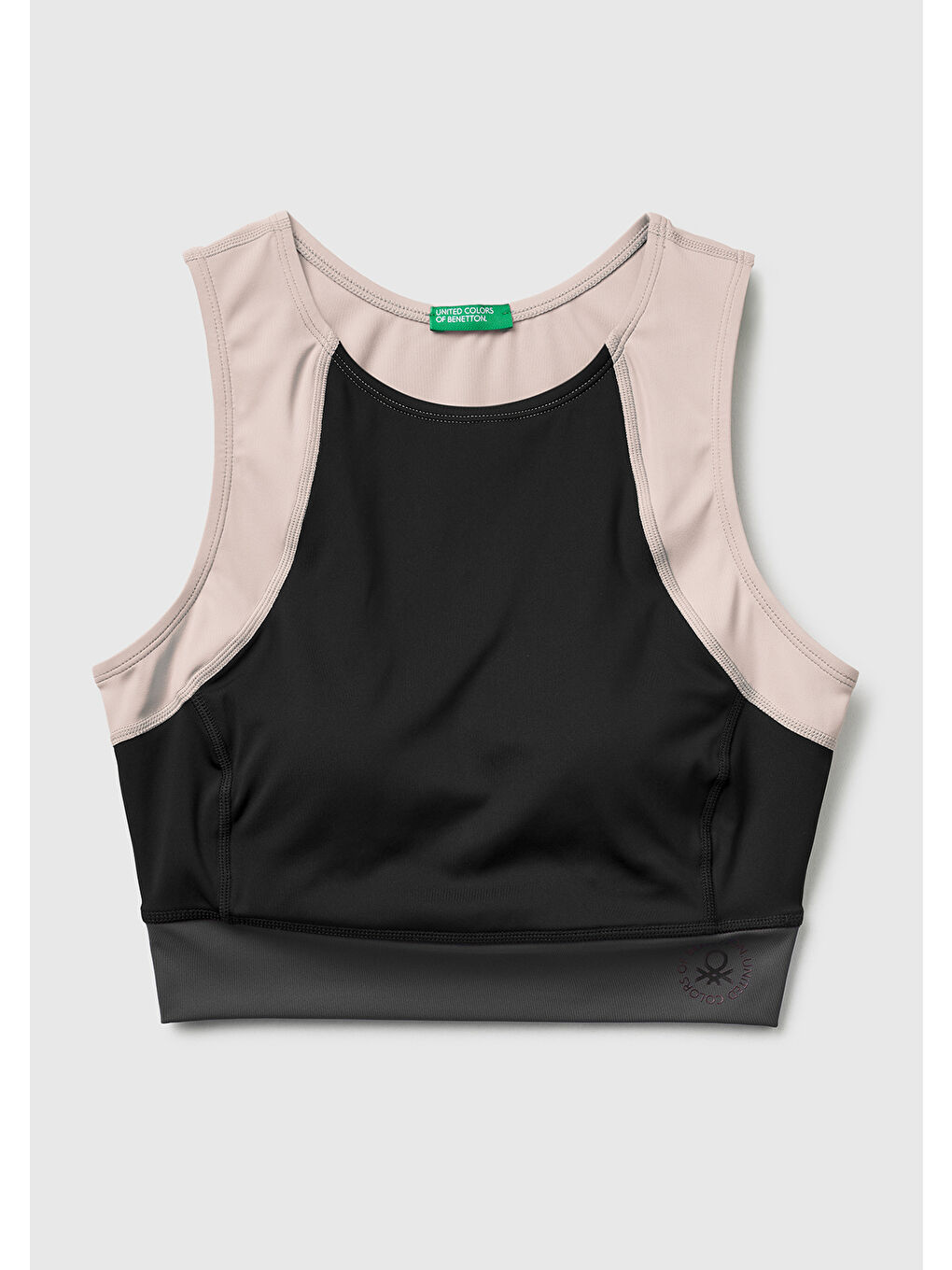 Kadın Siyah Çok Renkli Crop Atlet