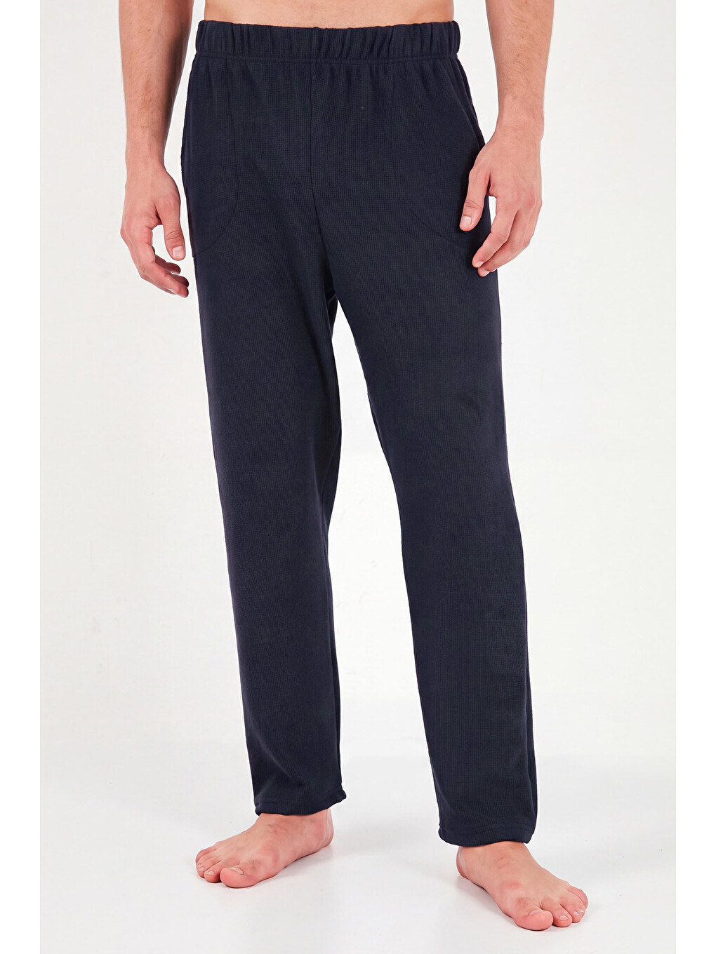 Gri Nakışıklı Yumuşak Dokulu Bisiklet Yaka Pijama Takımı 6575010-5