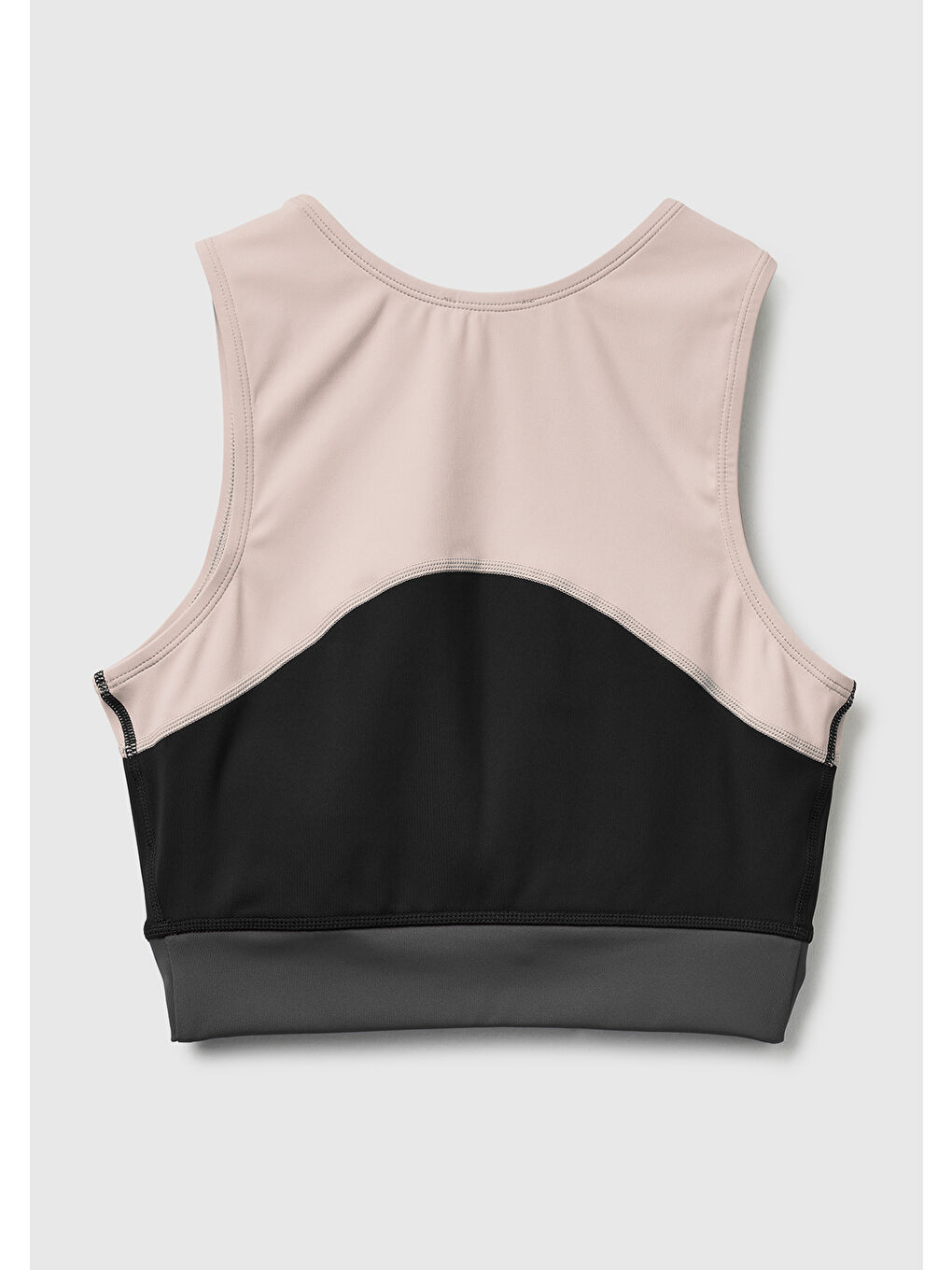 Kadın Siyah Çok Renkli Crop Atlet-1