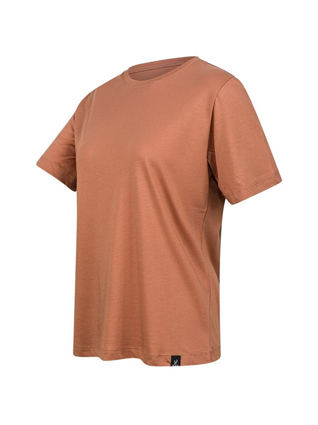 Kahverengi Alexa Kadın Bisiklet Yaka T-shirt-1