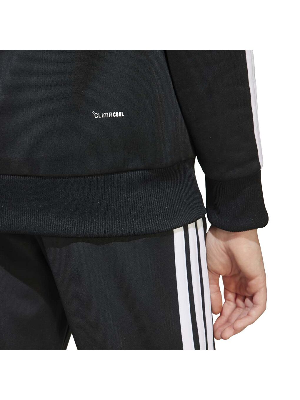 3 Stripes Tiberio Çocuk Siyah Dik Yaka Eşofman Takımı-4