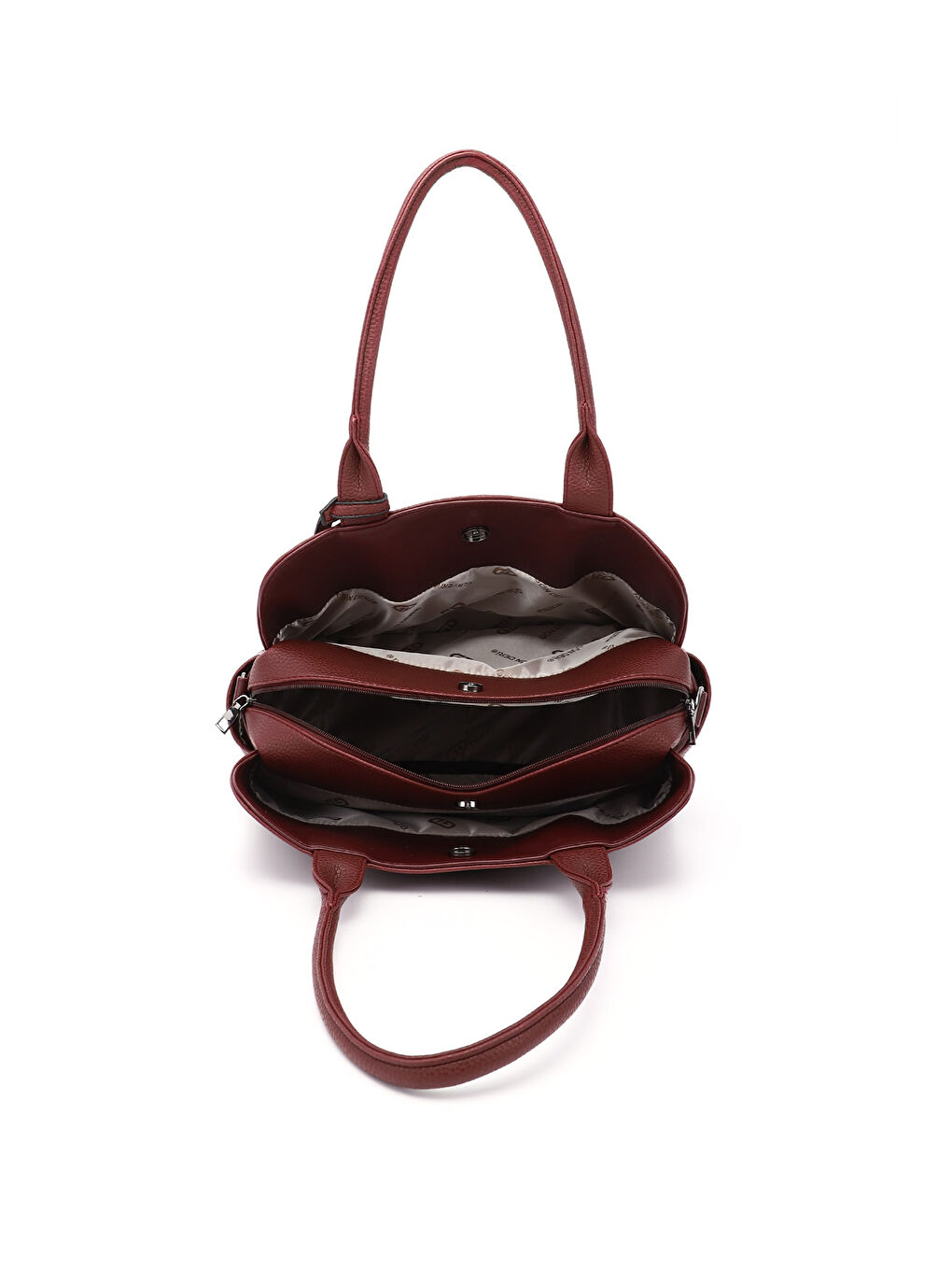 Bordo Kadın AÇIK BORDO Uzun Askılı El ve Omuz Çantası-4