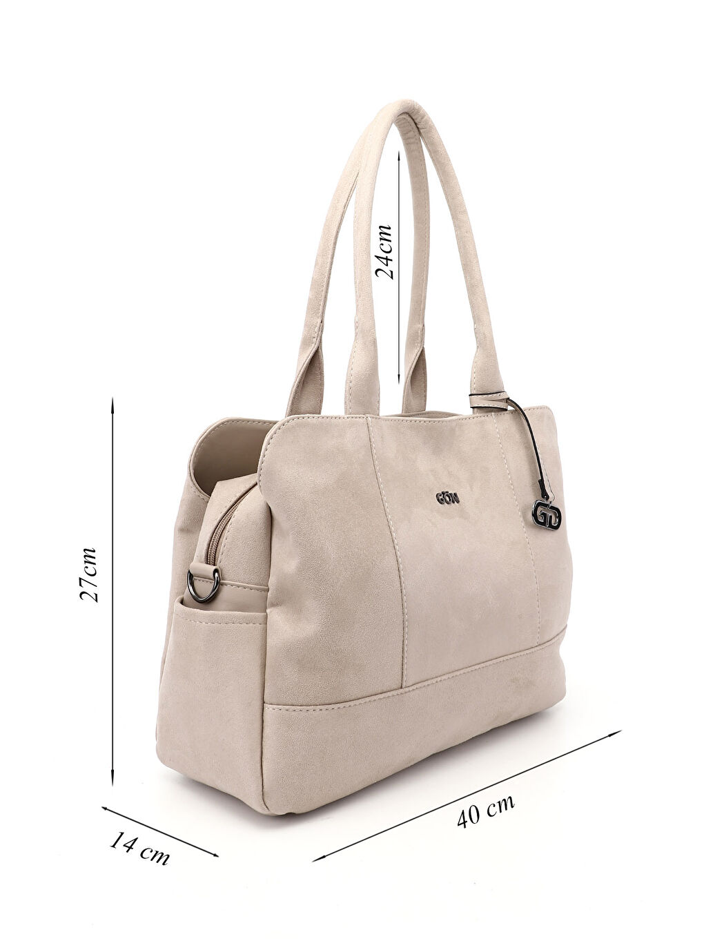 Bej Kadın BEJ Uzun Askılı El ve Omuz Çantası-1