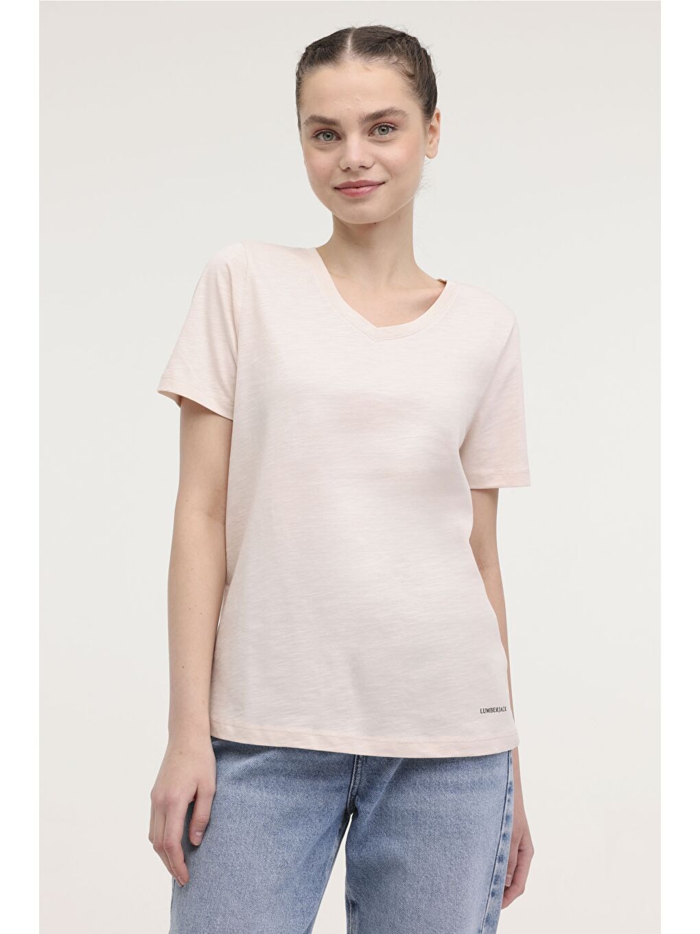 Pembe WB FLAMLI 11SSB101 4FX KIRLI PEMBE Kadın Kısa Kol T-Shirt