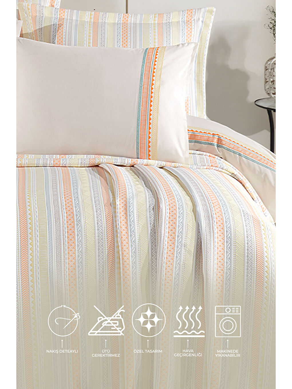 Kahverengi Mellow Modern Çeyiz Paketi 7 Parça (240x250 cm) Tarçın-1