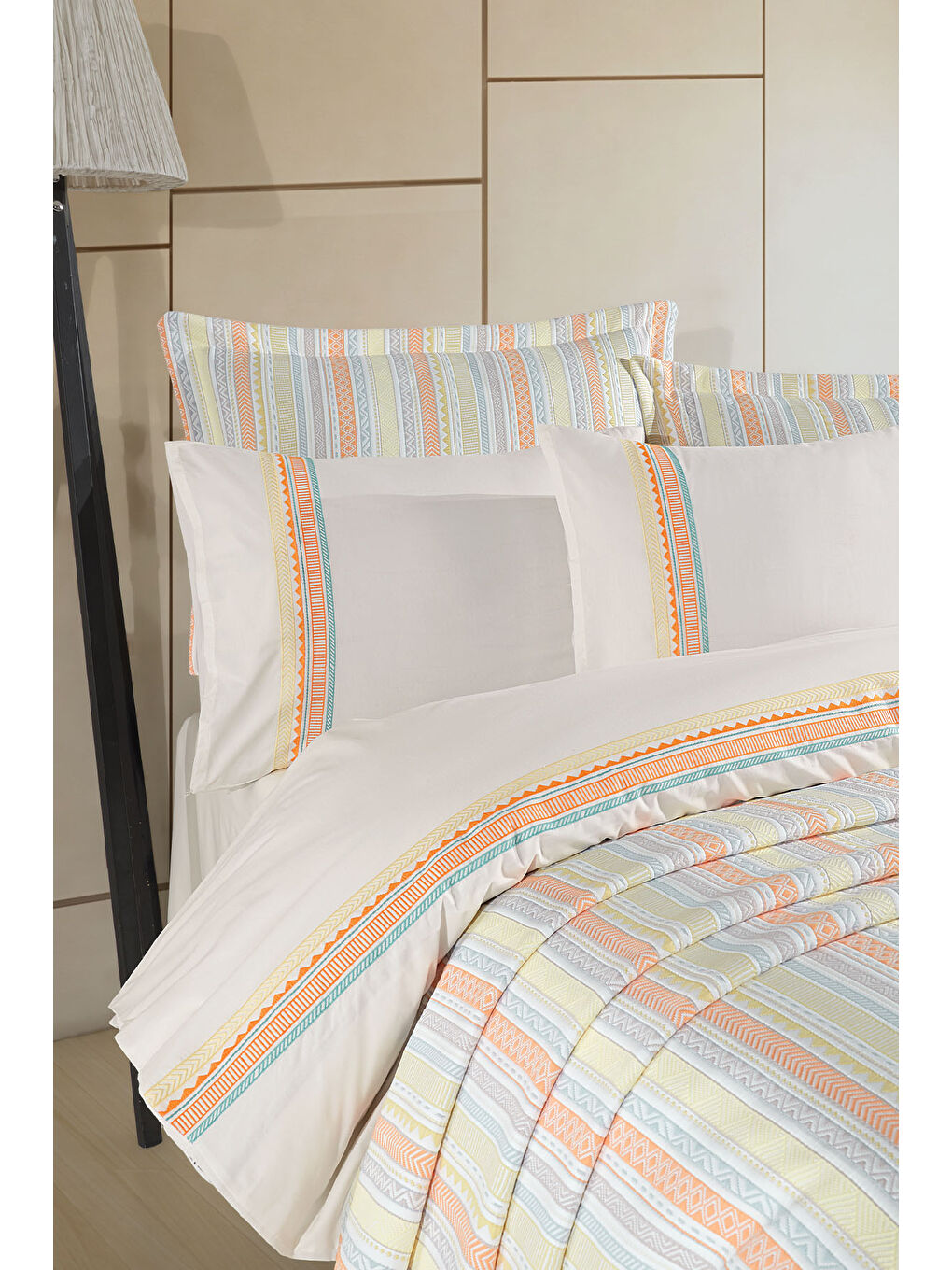 Kahverengi Mellow Modern Çeyiz Paketi 7 Parça (240x250 cm) Tarçın-2