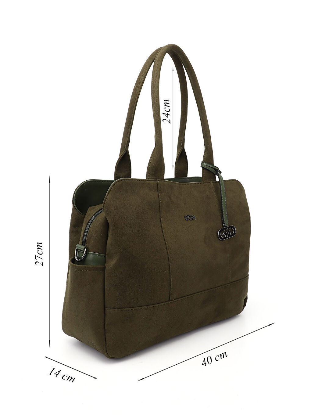 Haki Kadın KOYU HAKİ Uzun Askılı El ve Omuz Çantası-1