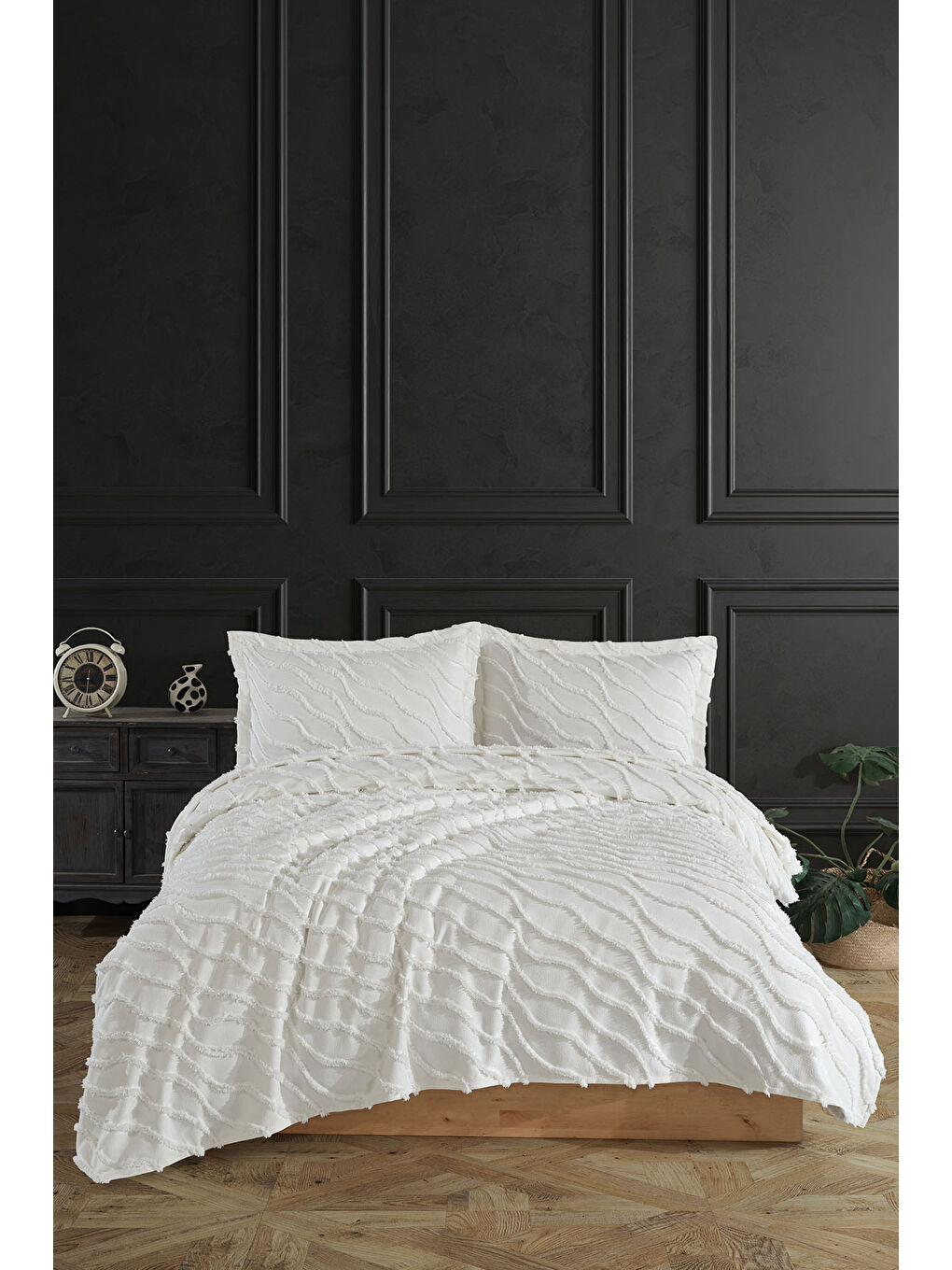 Ekru Verona Yatak Örtüsü Tek Kişilik (180x240 cm) Krem