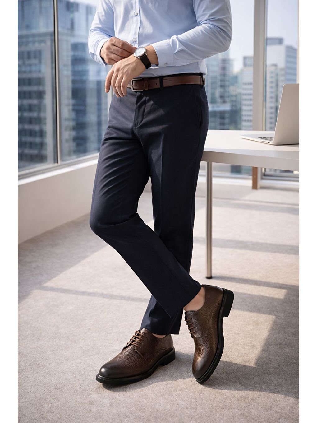 Kahverengi DANİEL Hakiki Deri Bağcıklı Erkek Günlük Klasik Casual Ayakkabı-7