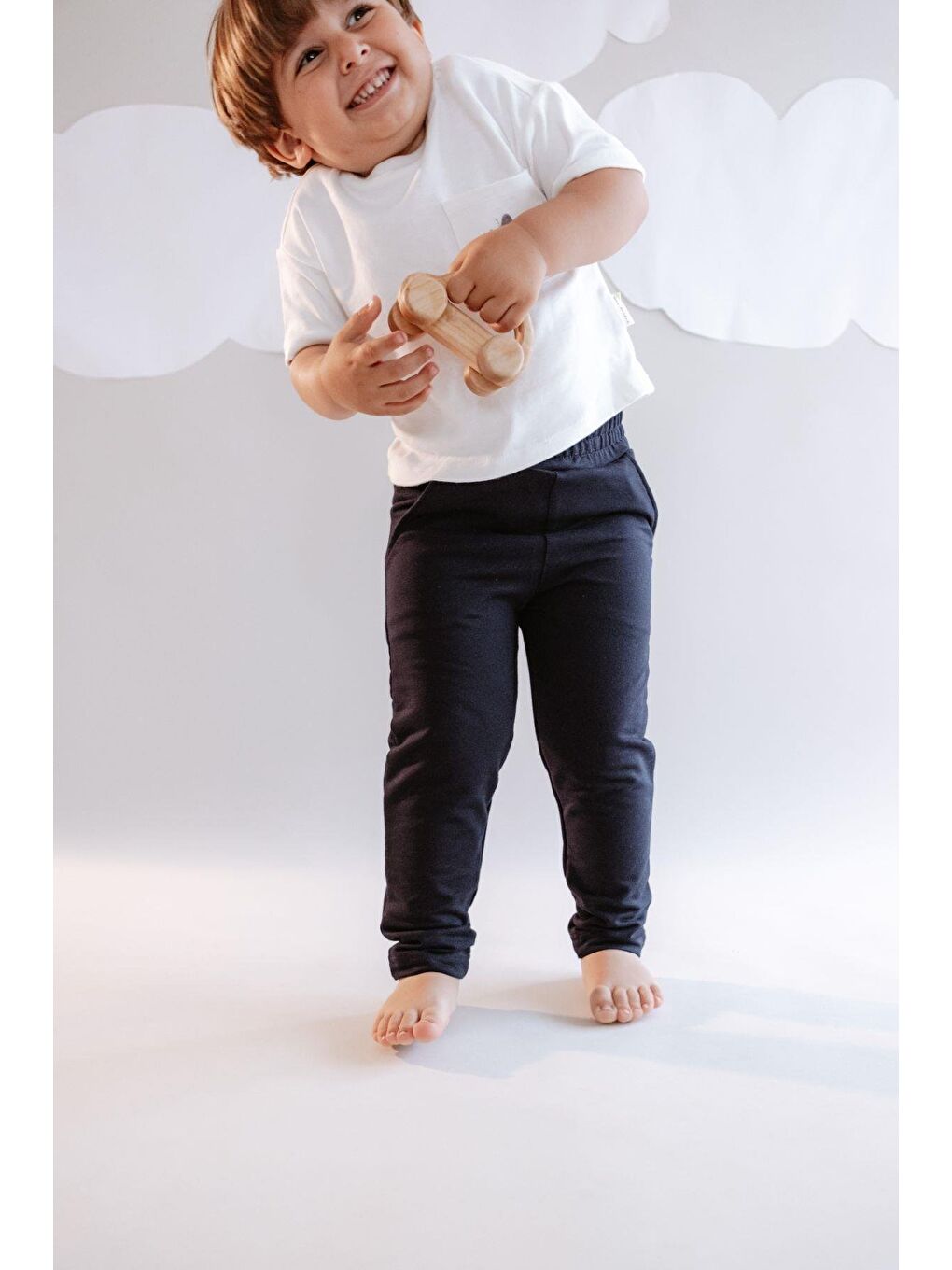 Erkek Çocuk Düz Paça Eşofman Altı 762 Lacivert-2