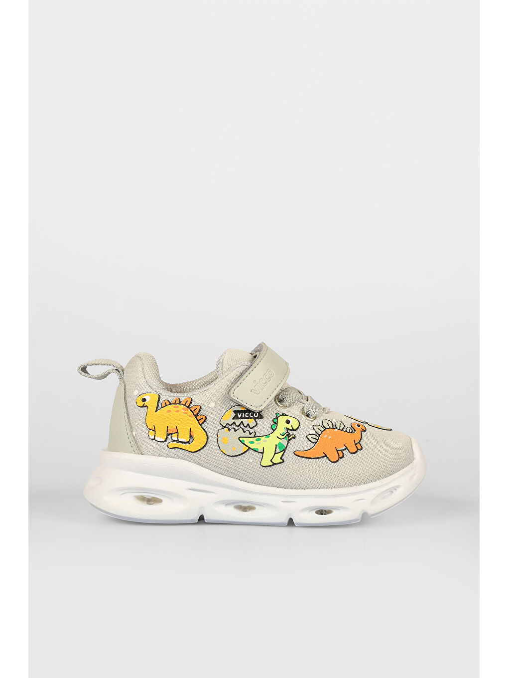 Dino Işıklı Unisex Bebek Gri Spor Ayakkabı