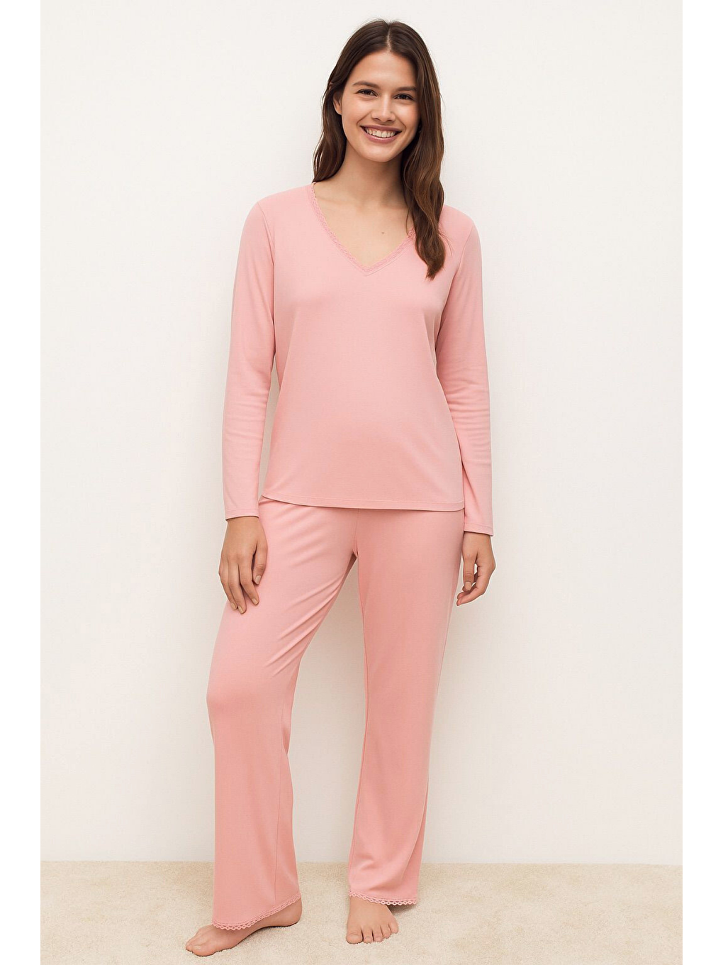 Kadın Silver Pijama Üstü Pembe-2