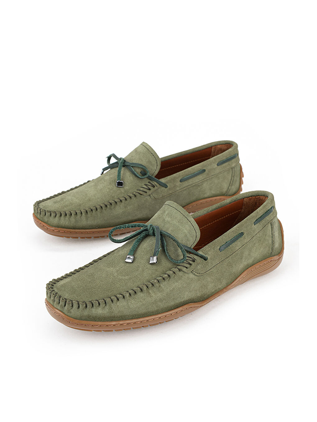 Erkek Hakiki Deri Günlük Ayakkabı 1611064Z041 Yeşil-4