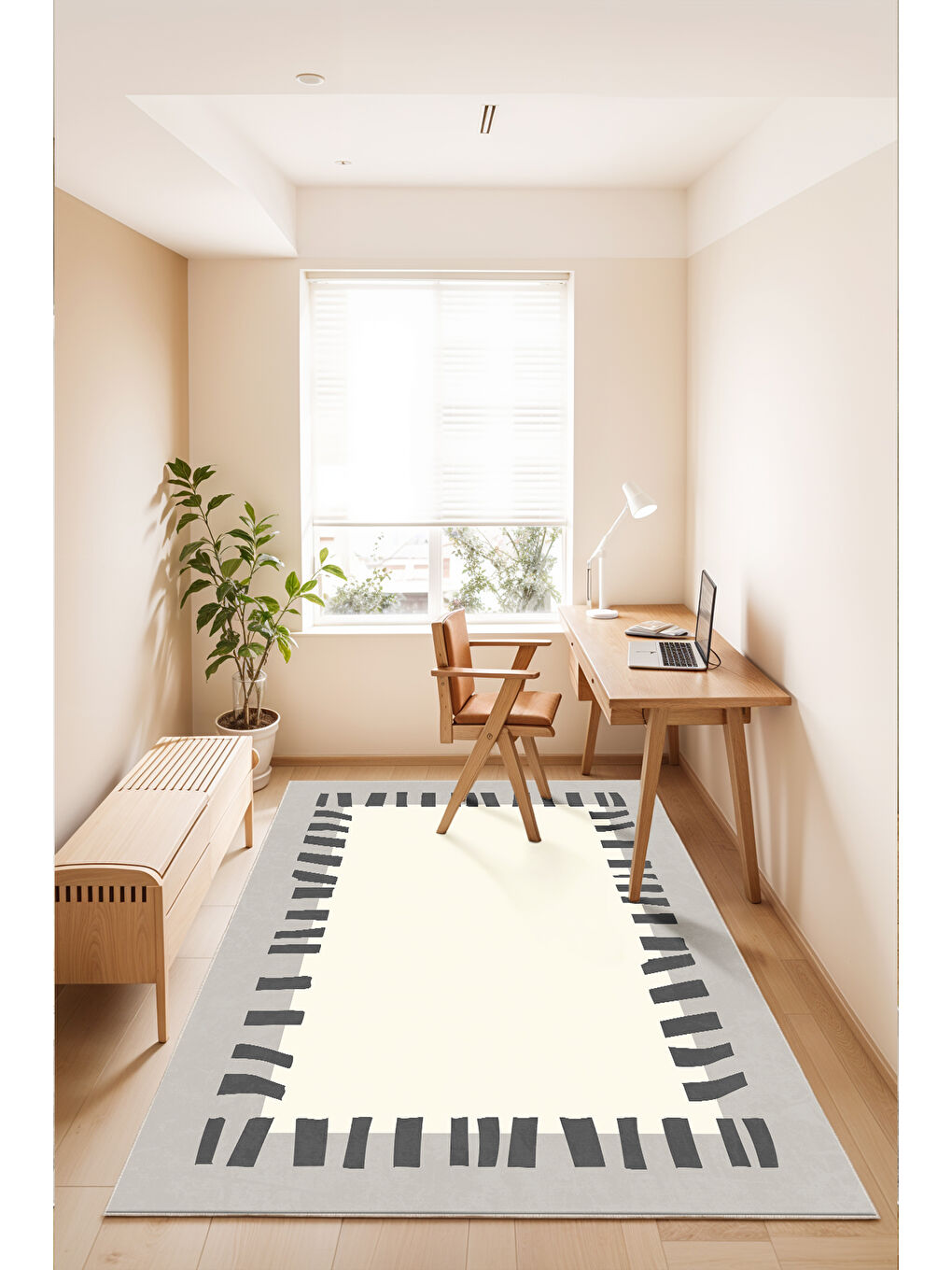 Gri Dekoratif Soft Modern Kaymaz Yıkanabilir Salon Halısı Mutfak Halısı Koridor Halısı Yolluk-1