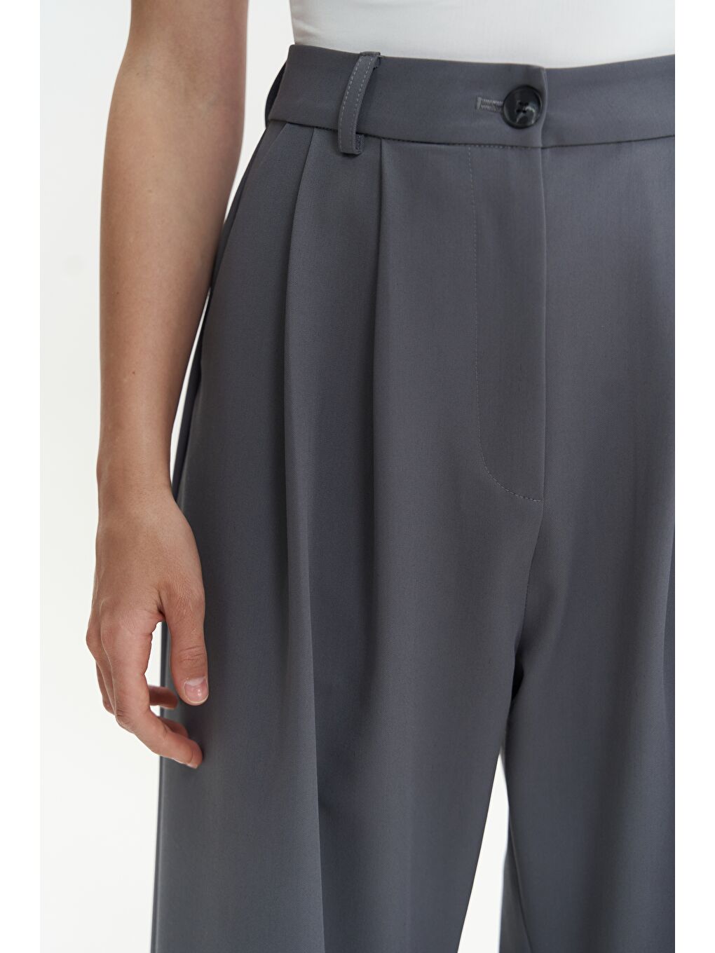 Kaylee Gri Palazzo Pantolon-4