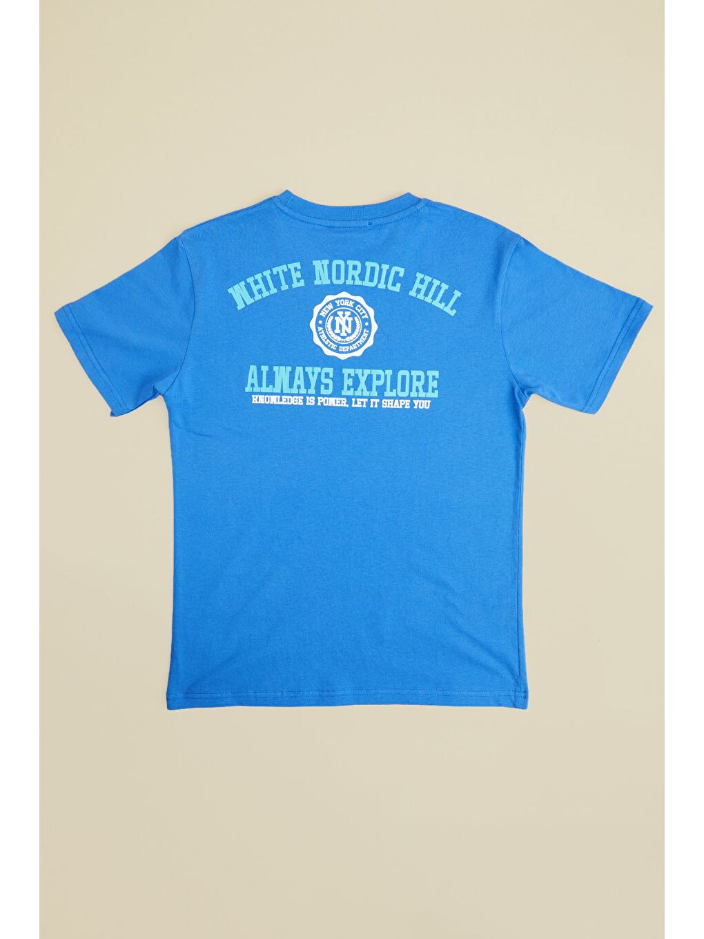 Mavi Whıte Nordıc Hıll Yazı Baskılı Erkek Çocuk Tişört-1
