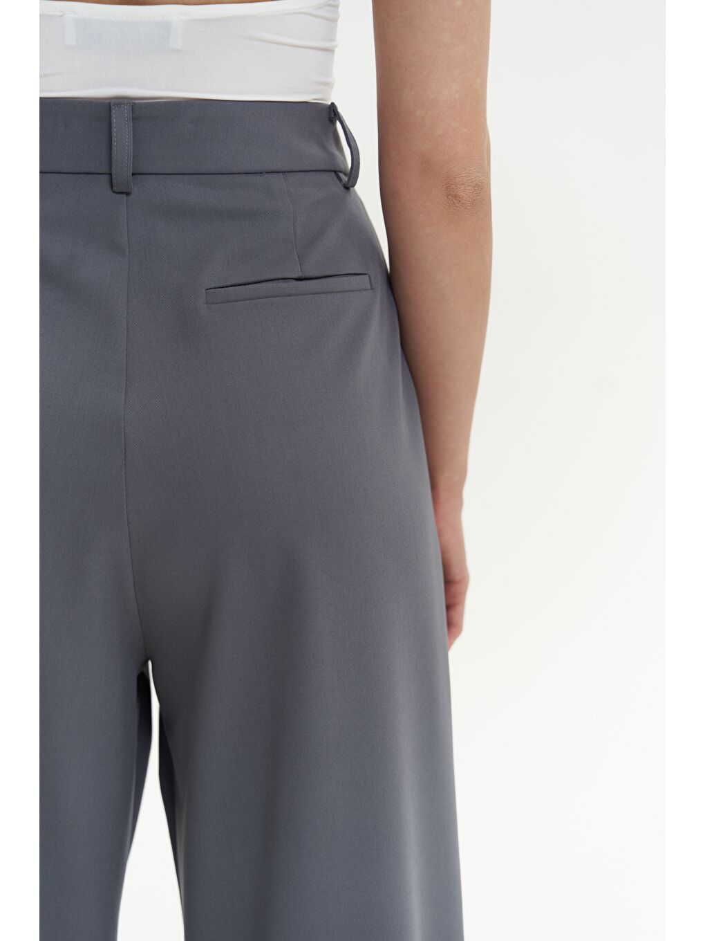 Kaylee Gri Palazzo Pantolon-5