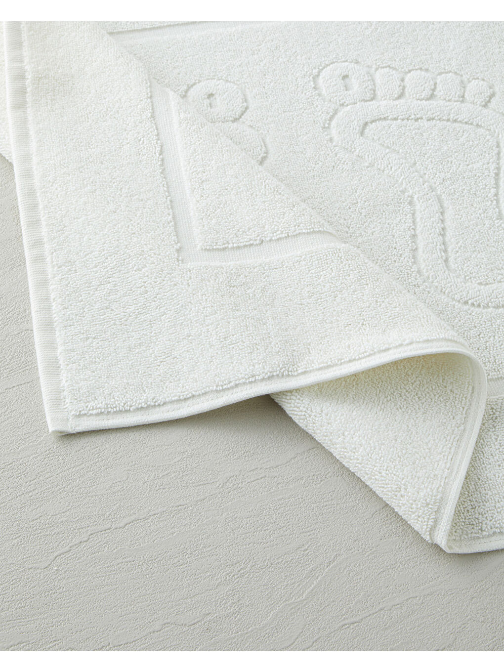 Soft Step Pamuk Ayak Havlusu 50x70 cm Beyaz-1