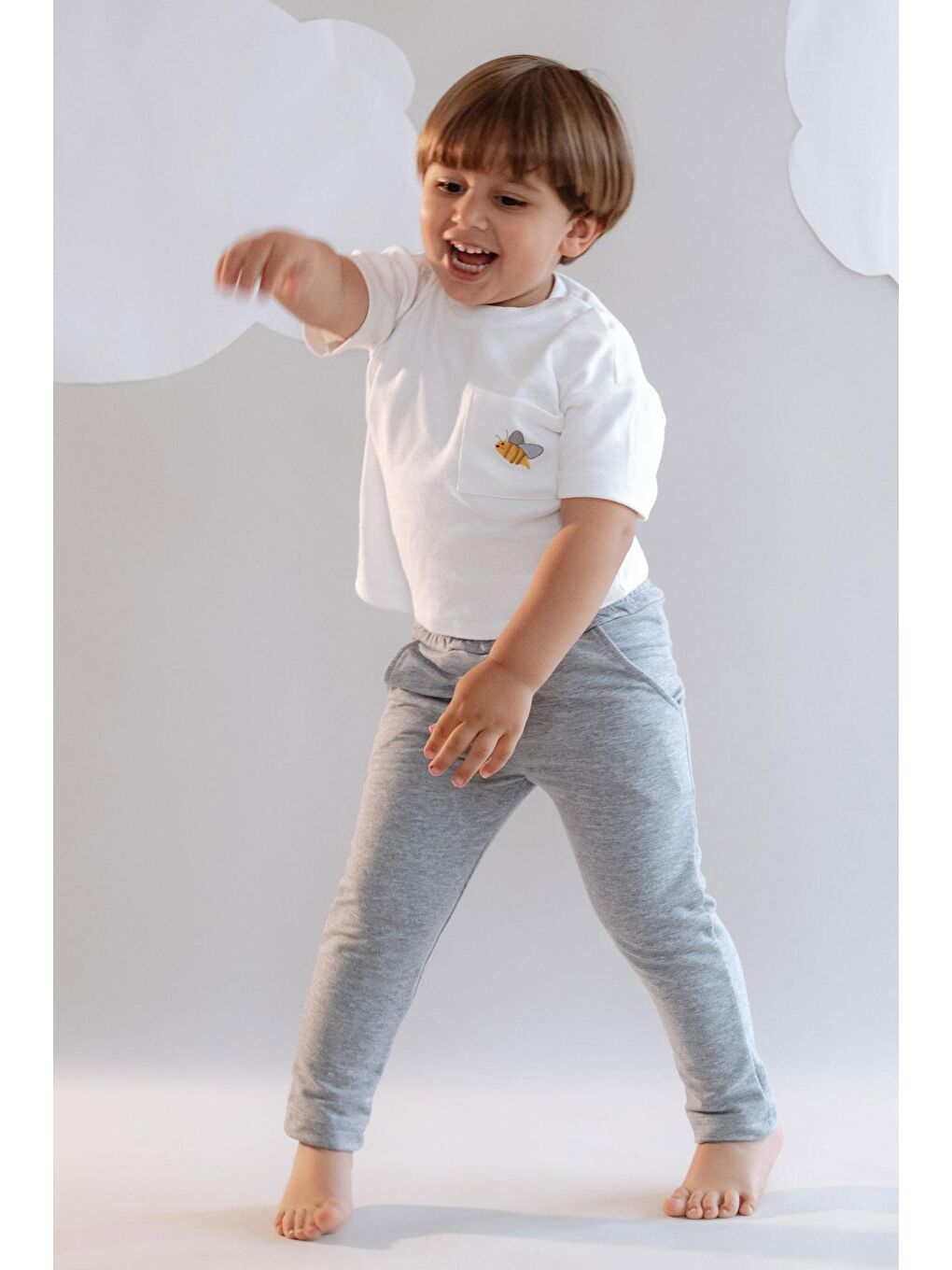 Erkek Çocuk Düz Paça Eşofman Altı 762 Gri