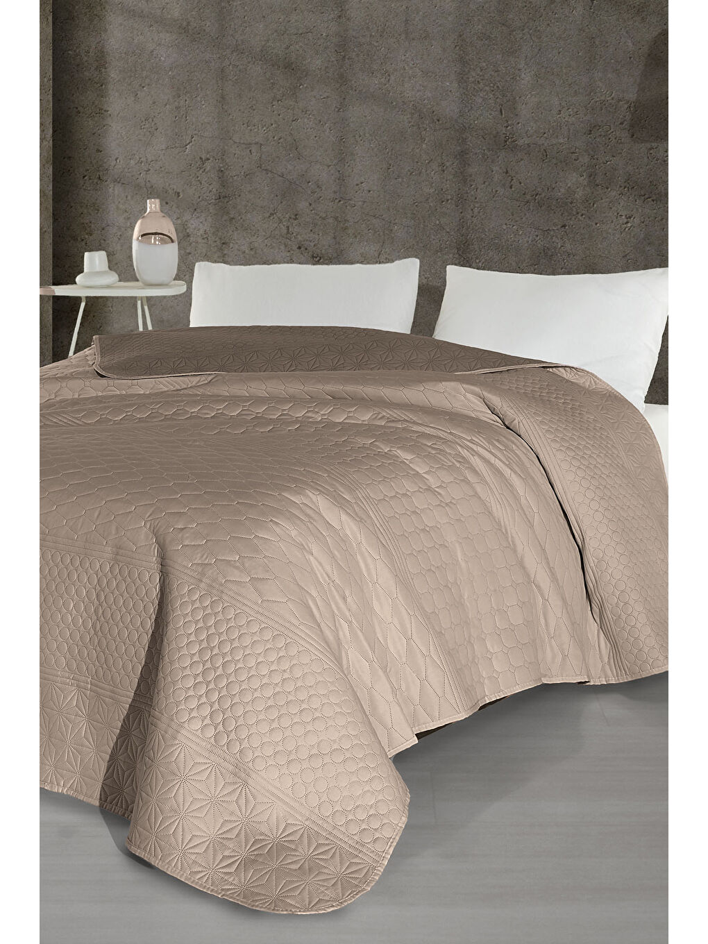 Doremi Yatak Örtüsü Tek Kişilik (160x220 cm) Bej-2