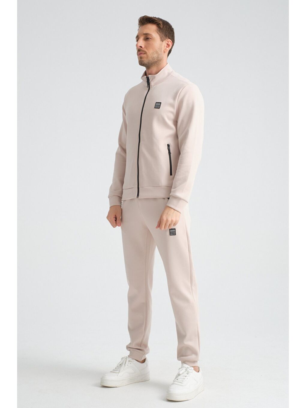 Bej Scuba Mevsimlik Regular Fit Erkek Eşofman Takım-1