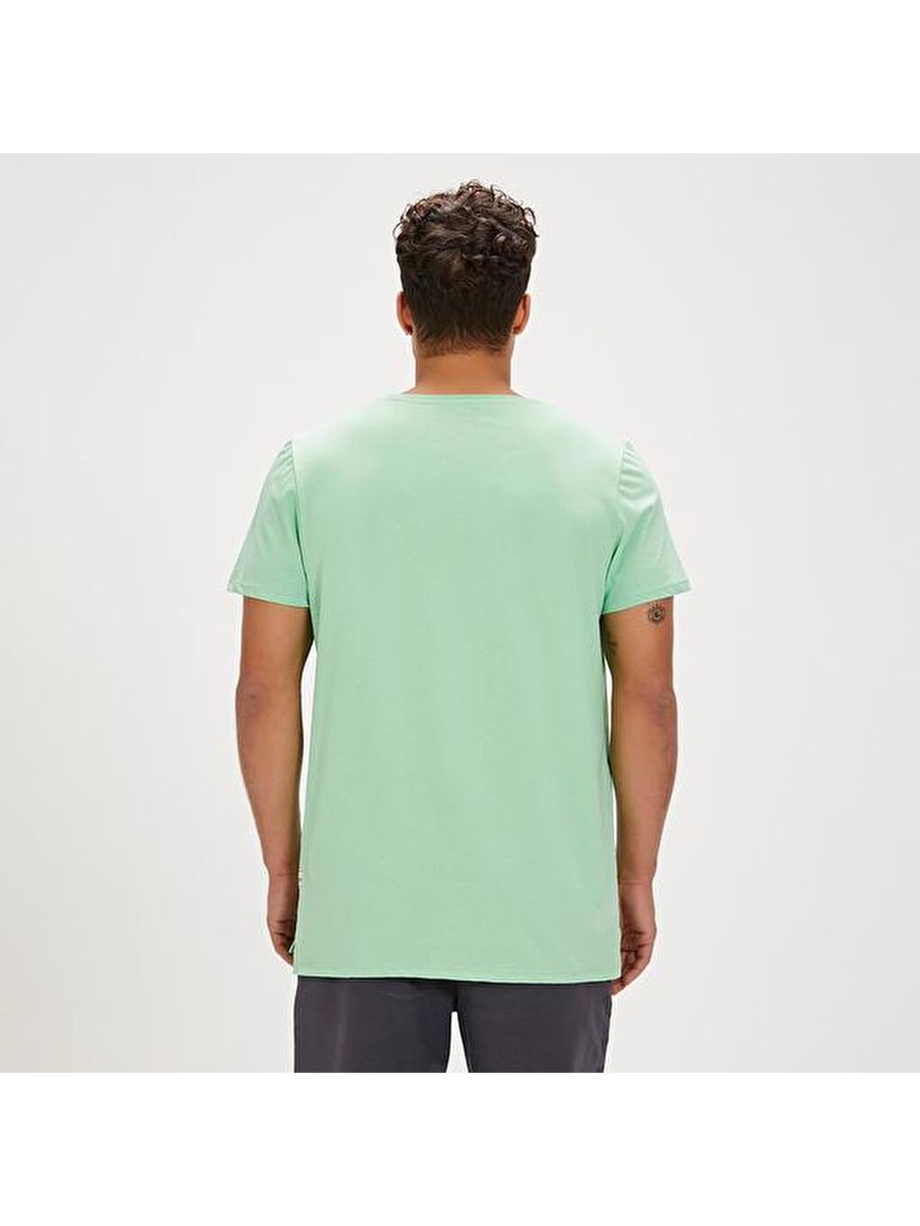 Major Erkek Yeşil Yuvarlak Yaka Tişört-2