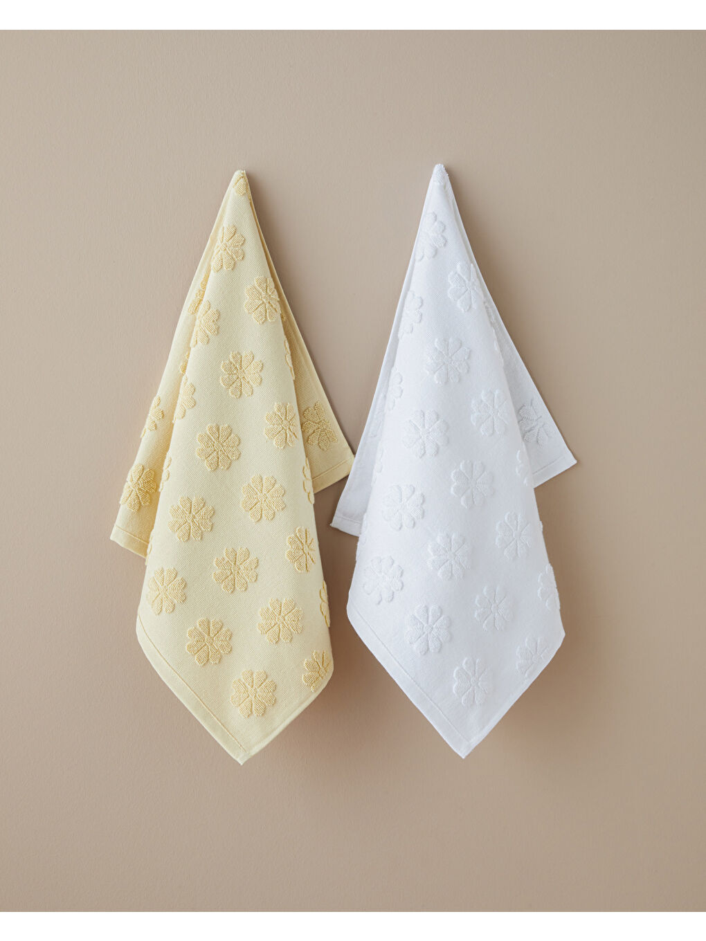 Calm Daisy Pamuk Yüz Havlusu 50x80 cm Sarı-2