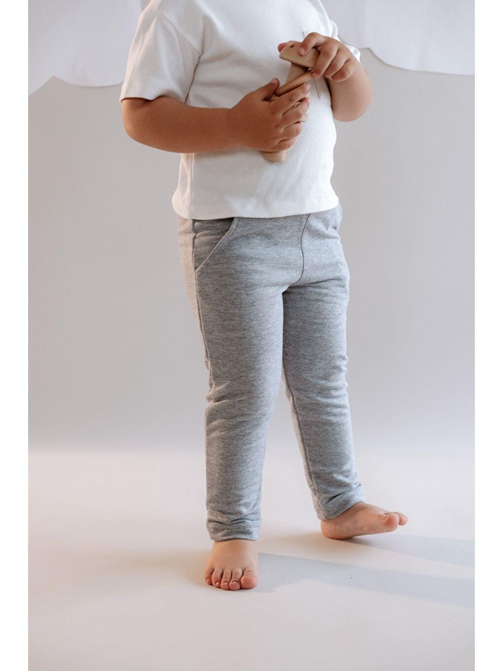 Erkek Çocuk Düz Paça Eşofman Altı 762 Gri-4