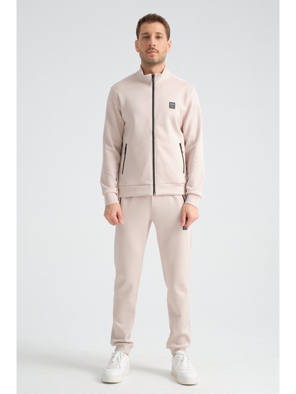 Bej Scuba Mevsimlik Regular Fit Erkek Eşofman Takım-5